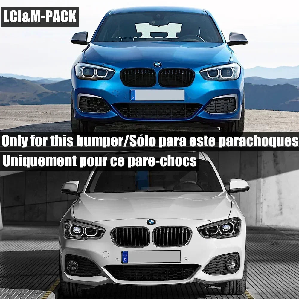 3 PCS For BMW F20 F21 LCI Maxton Style Front Bumper Lip Splitter Spoiler 1 Series 118i 120i 120d M135i M140i M-Pack 2015-2019