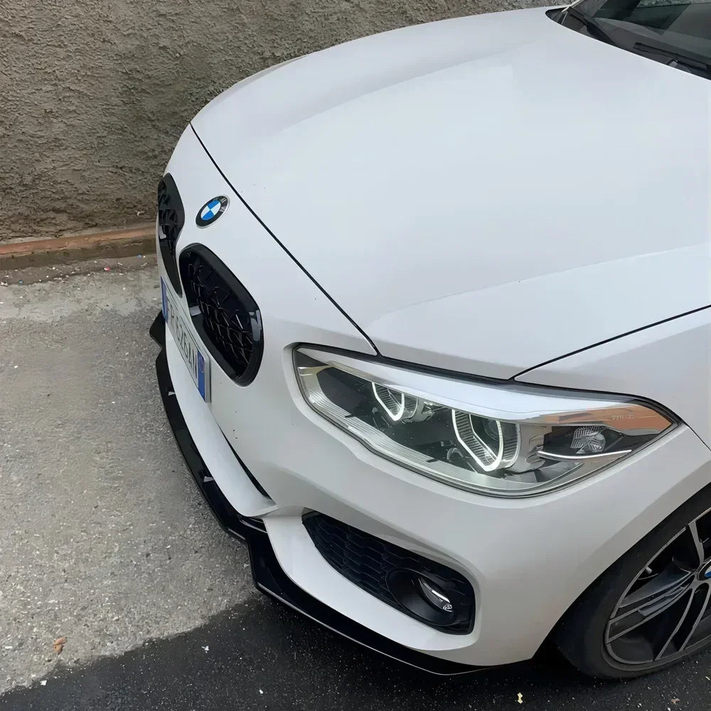 3 PCS For BMW F20 F21 LCI Maxton Style Front Bumper Lip Splitter Spoiler 1 Series 118i 120i 120d M135i M140i M-Pack 2015-2019