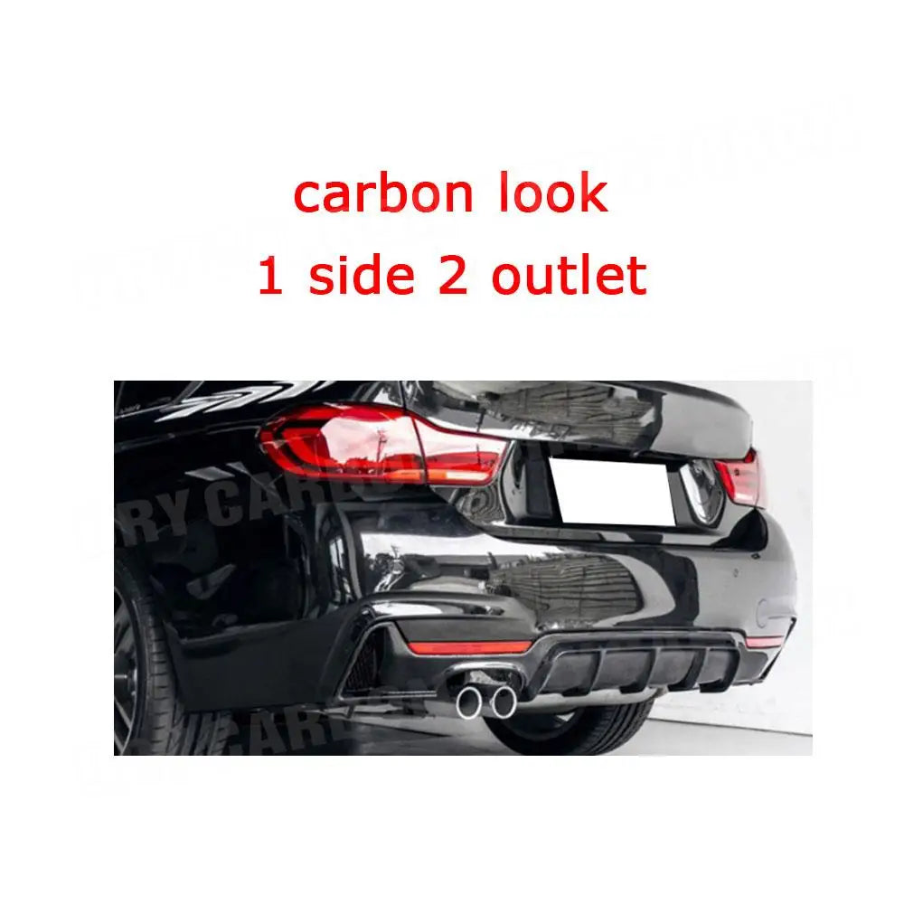 Glossy Black Rear Lip Diffuser Spoiler For BMW 4 Series F32 F33 F36 M Sport 2014 2015 2016 2017 2018 Carbon Rear Bumper Guard