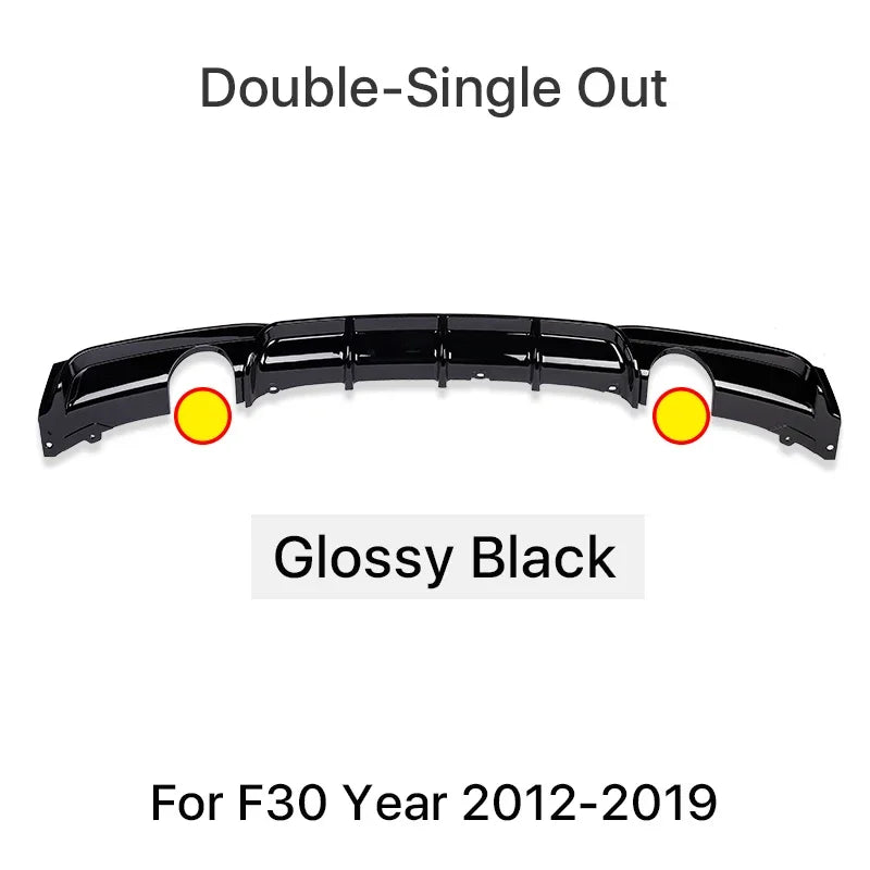 Carbon Fiber M Tech Rear Bumper Diffuser Lip For BMW 3 Series F30 F31 2012-2019 Body Kit Black MP Diffusor 320i 328i M Sport