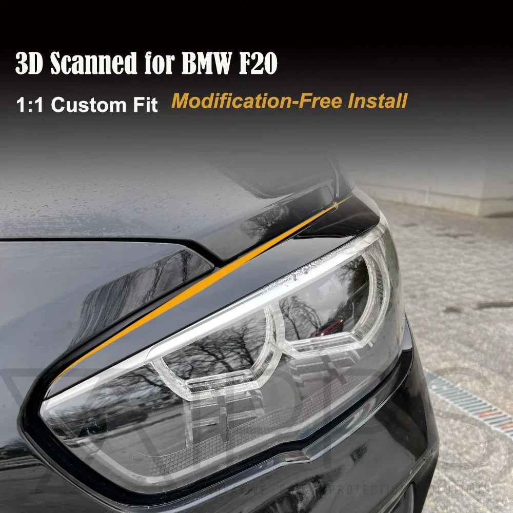 Pop 2PCS Headlight Evil Eyebrows Eyelids For BMW F20 F21 1 Series 116d 118i 120i 120d M140i 2015-2018 Front Headlamp Eye Lid C