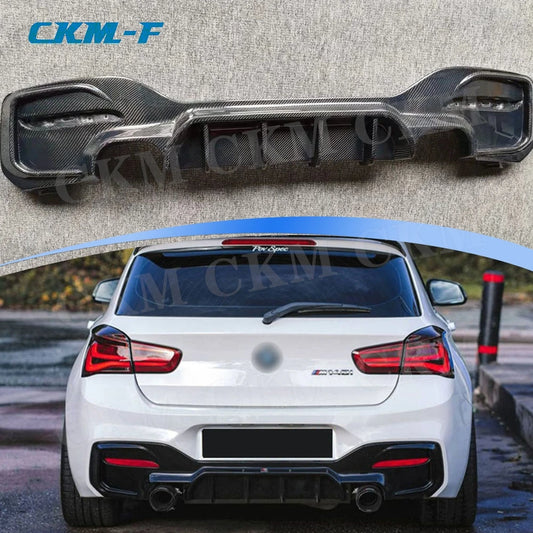Carbon Fiber Rear Lip Diffuser Spoiler Bumper for BMW 1 Series M Sport F20 F21 M135i M140i 2017 2018 Rear Diffuser