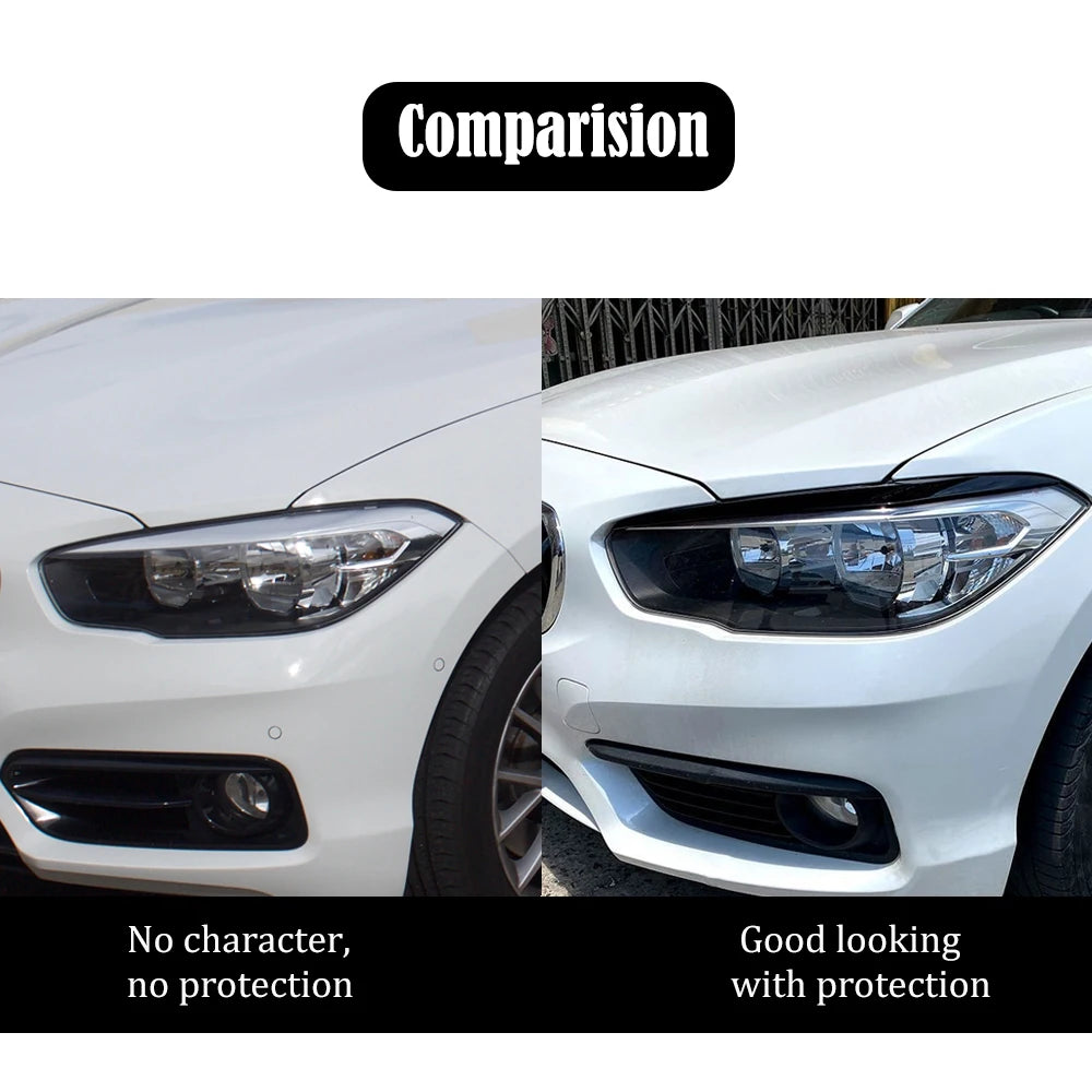 Pop 2PCS Headlight Evil Eyebrows Eyelids For BMW F20 F21 1 Series 116d 118i 120i 120d M140i 2015-2018 Front Headlamp Eye Lid C