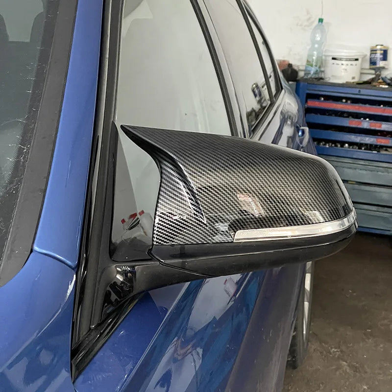 For BMW 1 2 3 4 Series F30 F34  F20 F22 F23 F32 F33 F36 E84 Gloss Black Car Rearview Mirror Cap Rear View Side Mirror Cover ABS