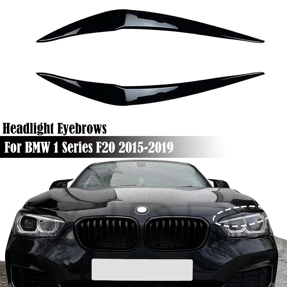 Pop 2PCS Headlight Evil Eyebrows Eyelids For BMW F20 F21 1 Series 116d 118i 120i 120d M140i 2015-2018 Front Headlamp Eye Lid C