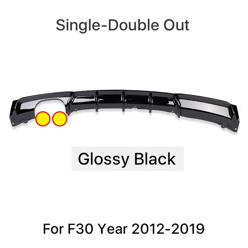 Carbon Fiber M Tech Rear Bumper Diffuser Lip For BMW 3 Series F30 F31 2012-2019 Body Kit Black MP Diffusor 320i 328i M Sport
