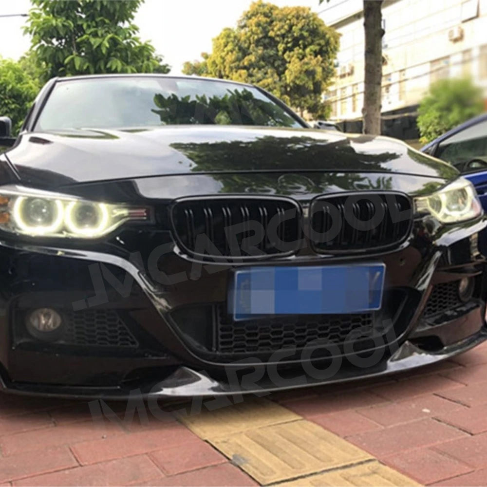For BMW 3 Series F30 F35 M Sport 2012-2018 MAD Style Front Bumper Lip Spoiler Carbon Fiber Head Shovel Foglamp Eyelids Aprons