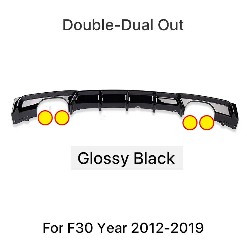 Carbon Fiber M Tech Rear Bumper Diffuser Lip For BMW 3 Series F30 F31 2012-2019 Body Kit Black MP Diffusor 320i 328i M Sport