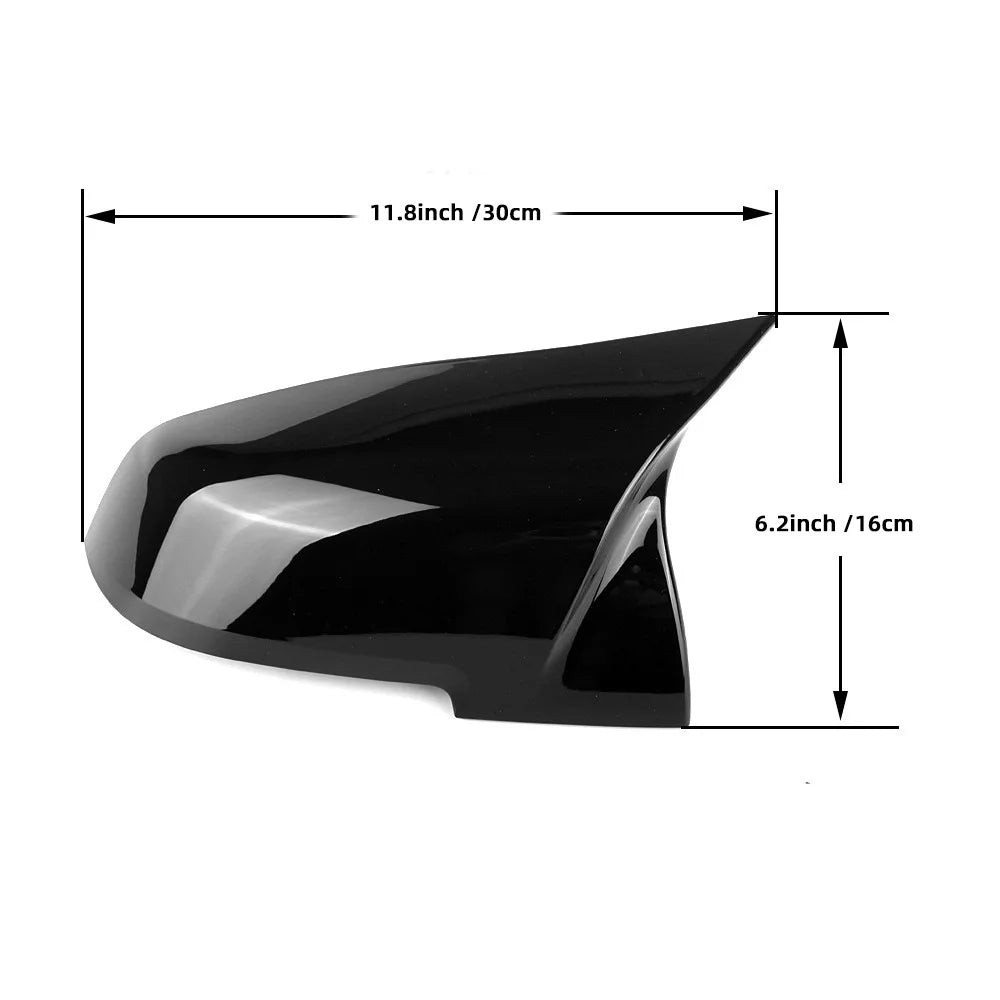 For BMW F20 F21 2pcs M Style Gloss Black Car Rear View Mirror Cover Caps Trim Shell Frame 118i 120i 120d 125i 125d M135i M140i