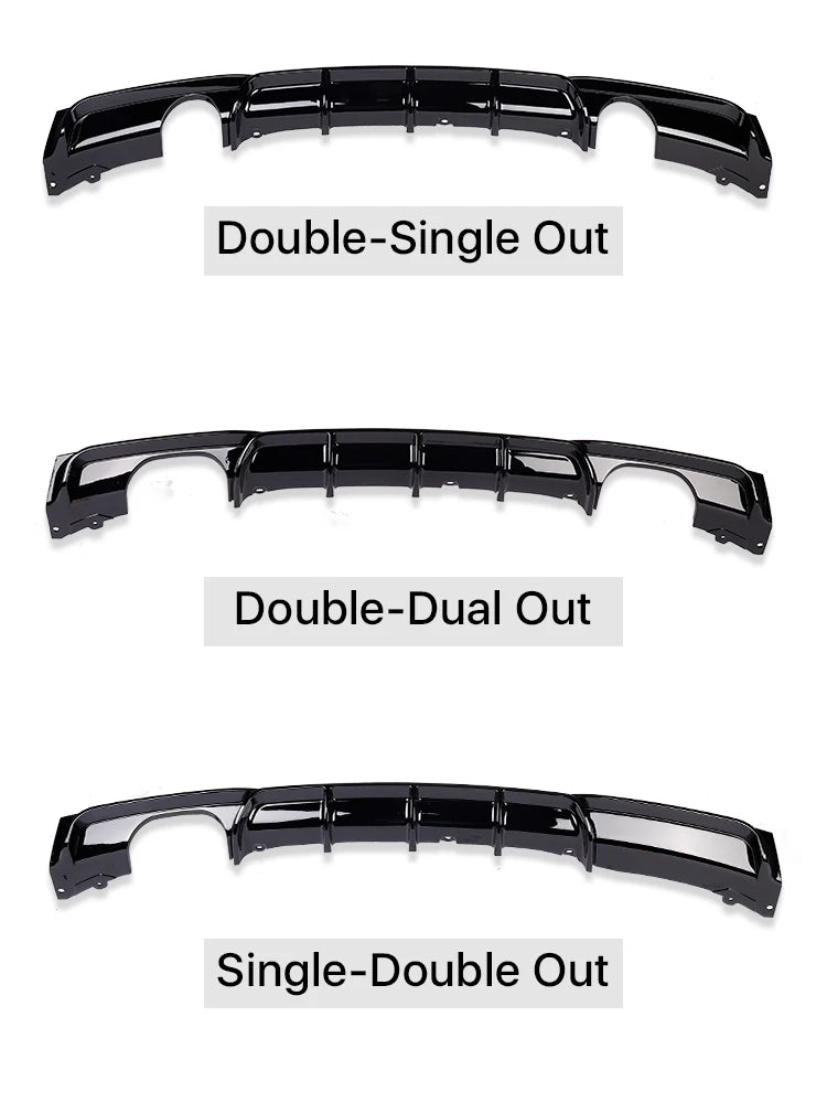 Carbon Fiber M Tech Rear Bumper Diffuser Lip For BMW 3 Series F30 F31 2012-2019 Body Kit Black MP Diffusor 320i 328i M Sport